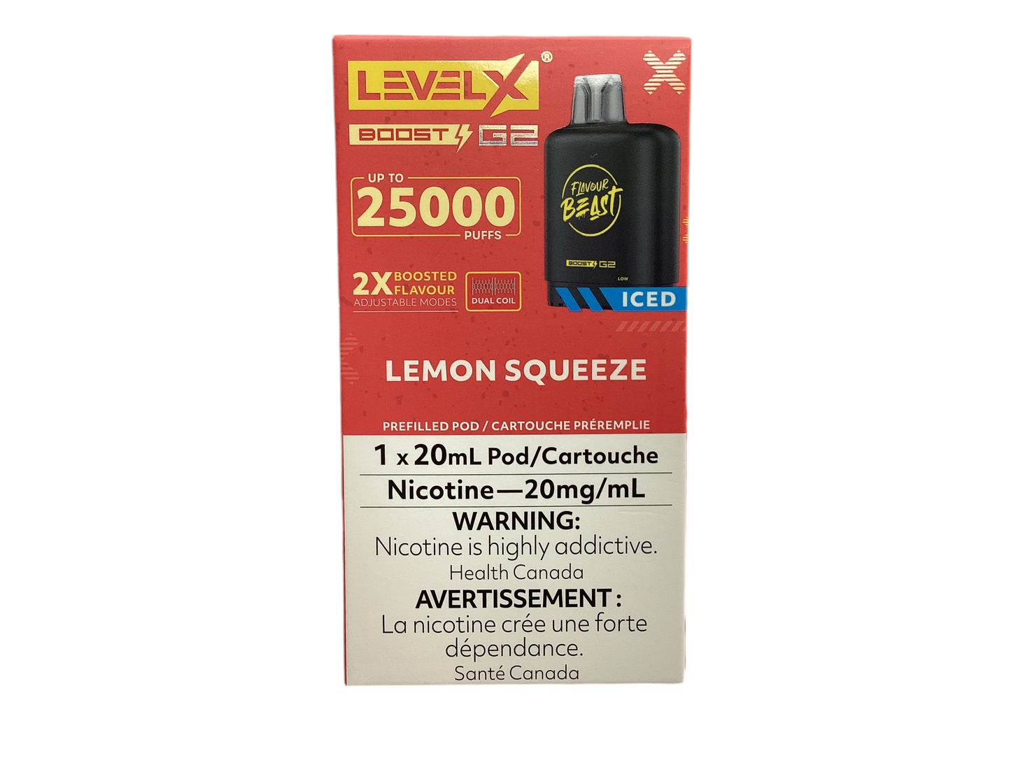 Flavour beast Level X boost G2 25k Lemon squeeze (Provincial Tax)