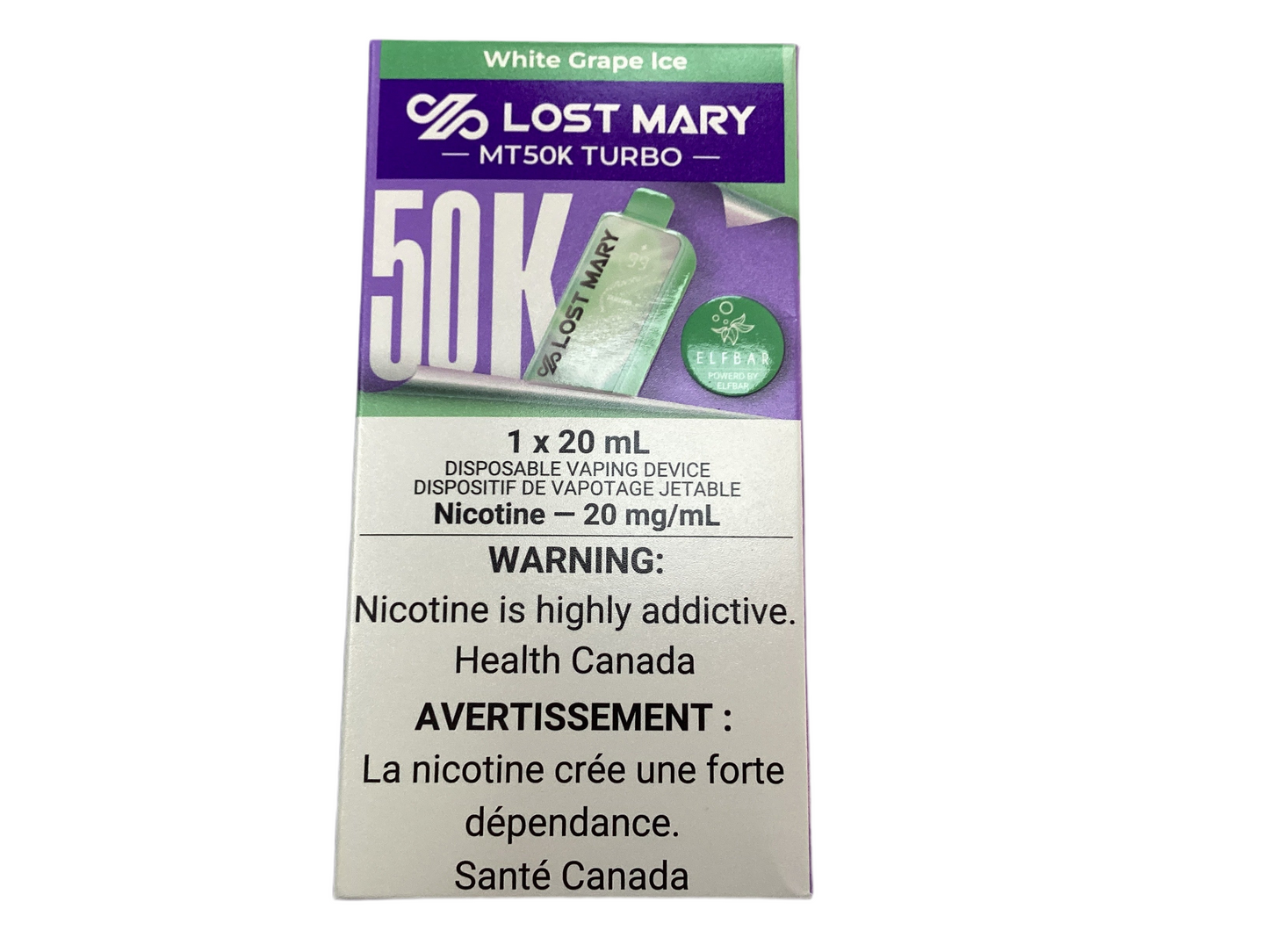 Lost Mary MT50k white grape ice