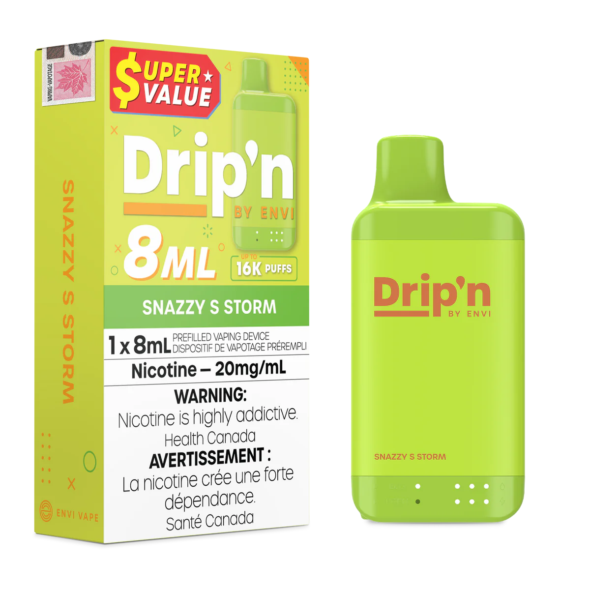 16k Dripin 8ml Snazzy S Storm 20mg
