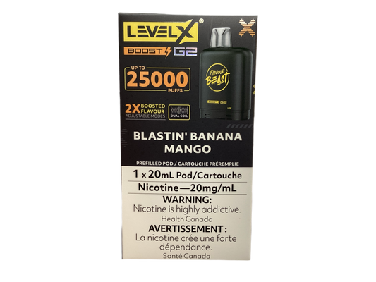 Flavour beast Level X boost G2 25k Blastin’ banana mango (Provincial Tax)