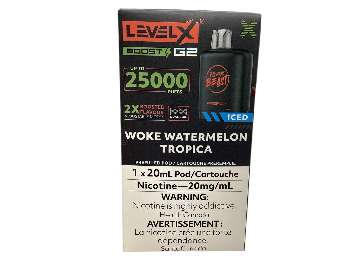 Flavour beast Level X boost G2 25k Woke watermelon tropica (Provincial Tax)