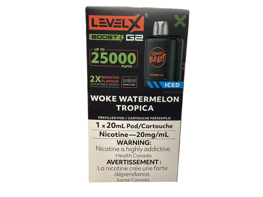 Flavour beast Level X boost G2 25k Woke watermelon tropica (Provincial Tax)
