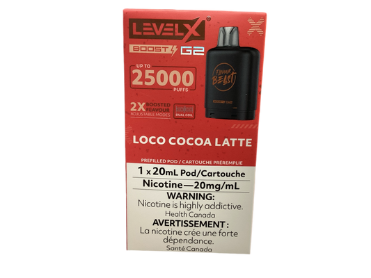 Flavour beast Level X boost G2 25k Loco cocoa latte (Provincial Tax)