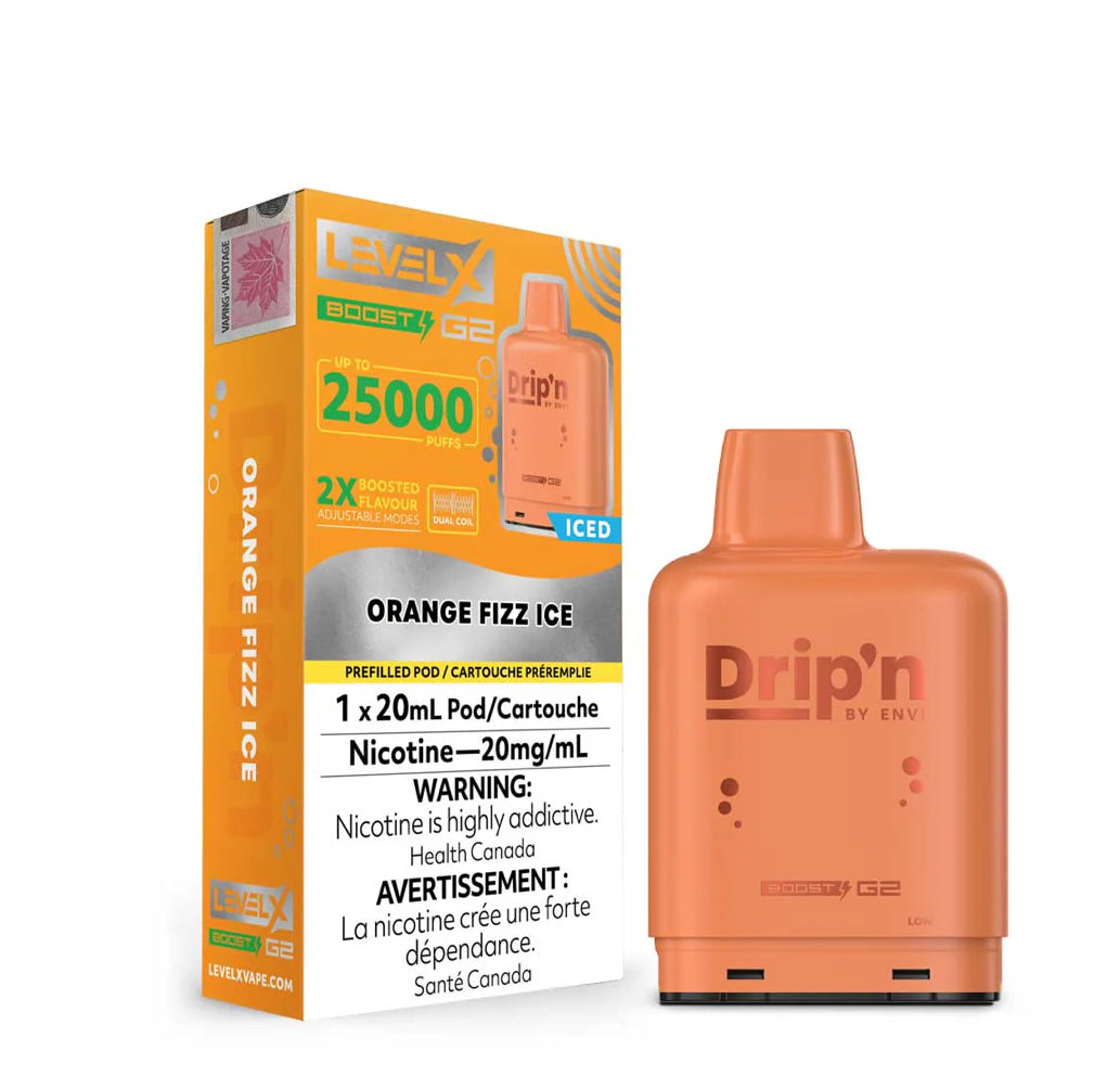 Dripn level X orange fizz ice 25k ( provincial)
