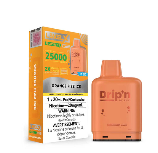 Dripn level X orange fizz ice 25k ( provincial)