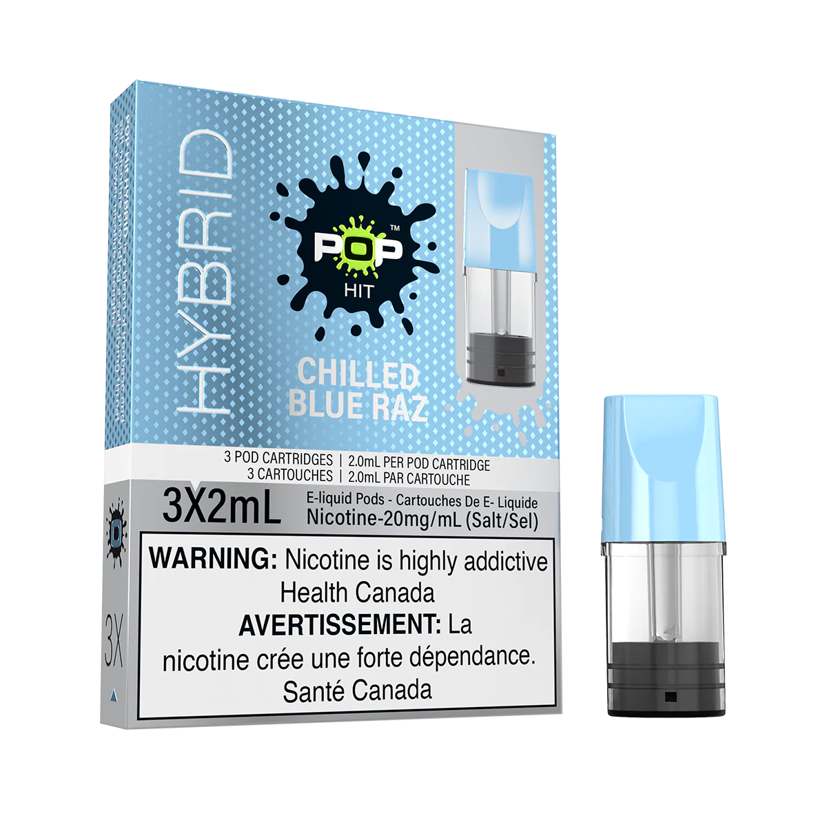 POP Hit Pods 20mg Chilled blue razz ( Provincial Tax)