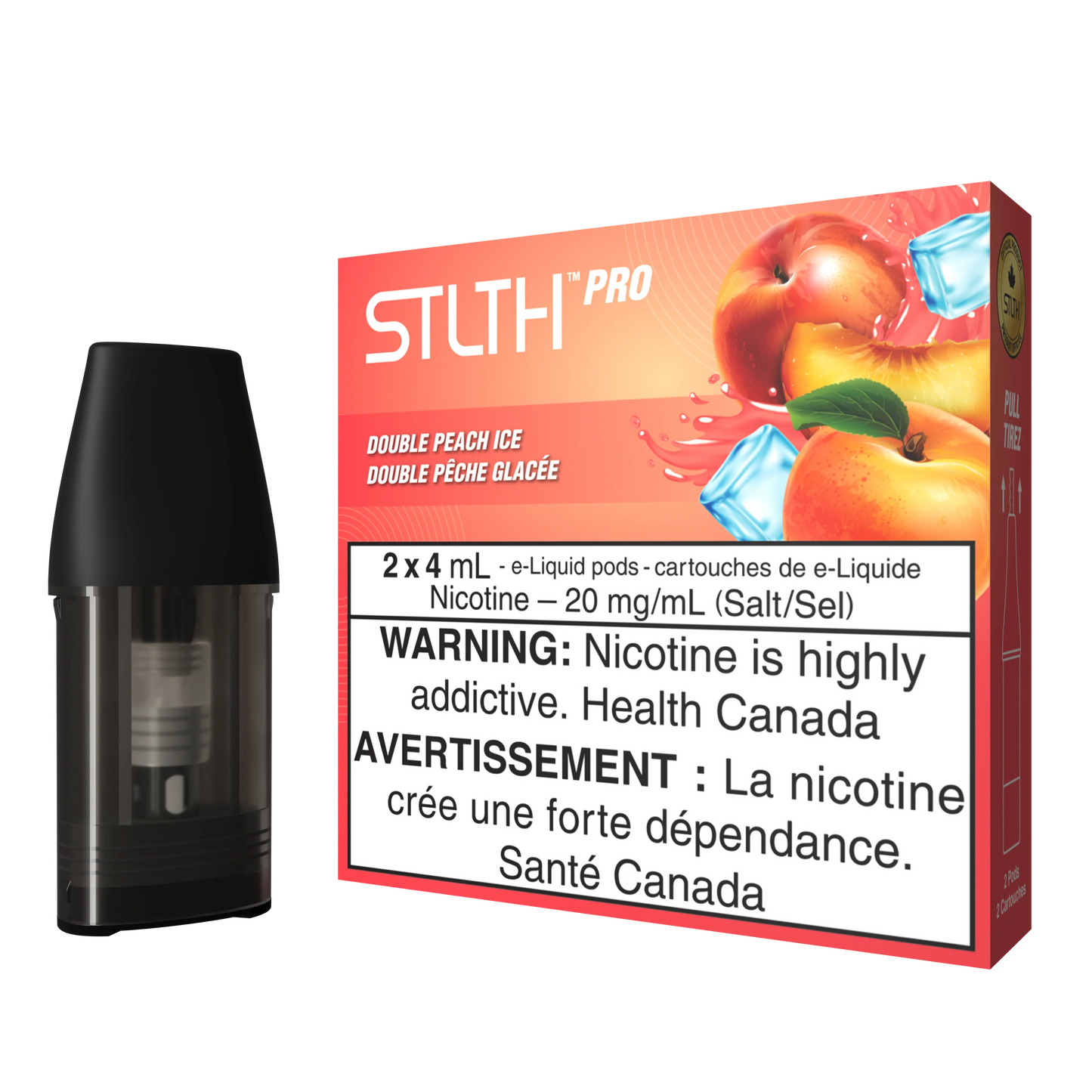 STLTH pro pod double peach ice (2x4ml) ( Provincial Tax)