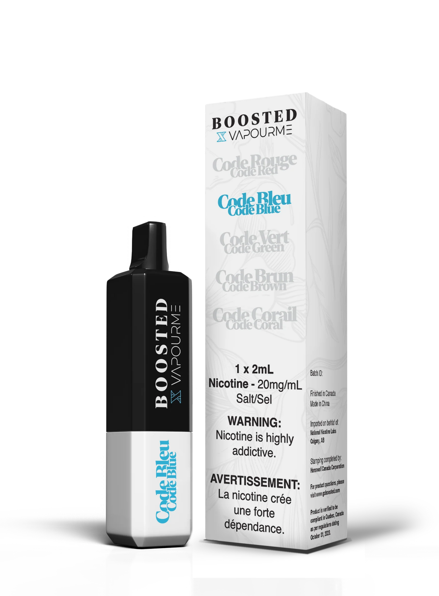 Boosted Vapourme Disposable Code Blue (20mg/ml)