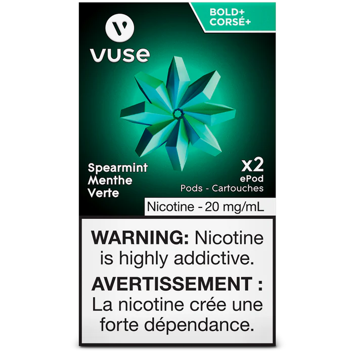 Vuse ePod X2 Spearmint Bold+ - 20mg/ml (Provincial Tax) Vape Royale Vuse ePod X2 Spearmint Bold+ - 20mg/ml (Provincial Tax) Vape Royale