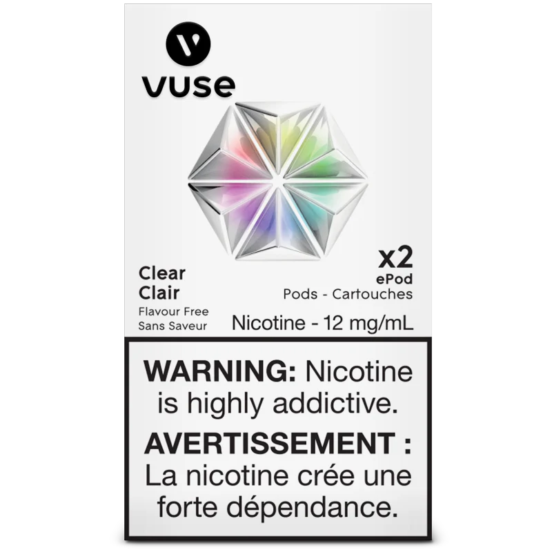 Vuse ePod X2 Clear flavour free - 12mg/ml (Provincial Tax)