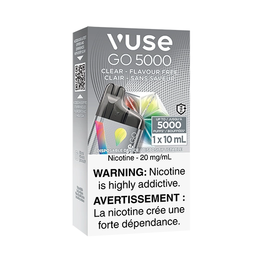 Vuse go 5000 Clear flavour free 20mg (Provincial Tax)
