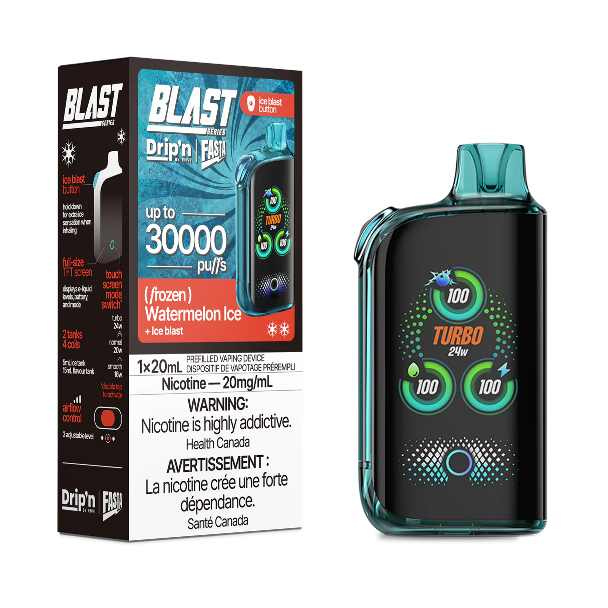 Dripn fasta blast 30k watermelon ice