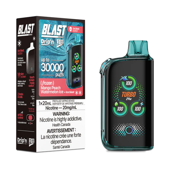 Dripn fasta blast 30k mango peach watermelon ice