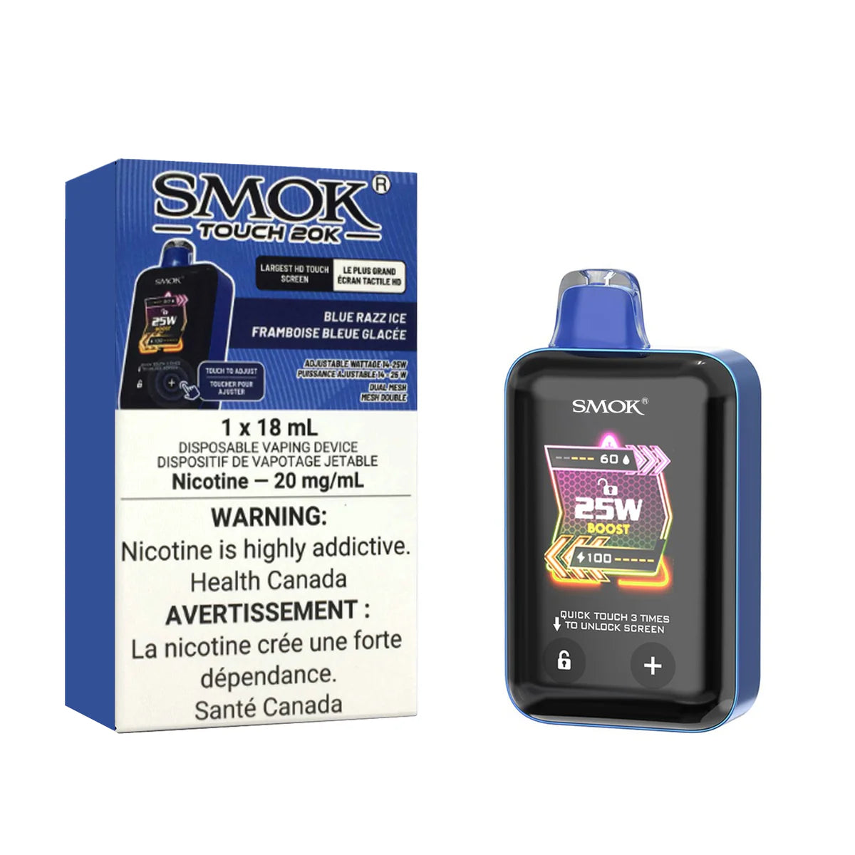 Smok touch 20k Blue razz ice (Provincial Tax)