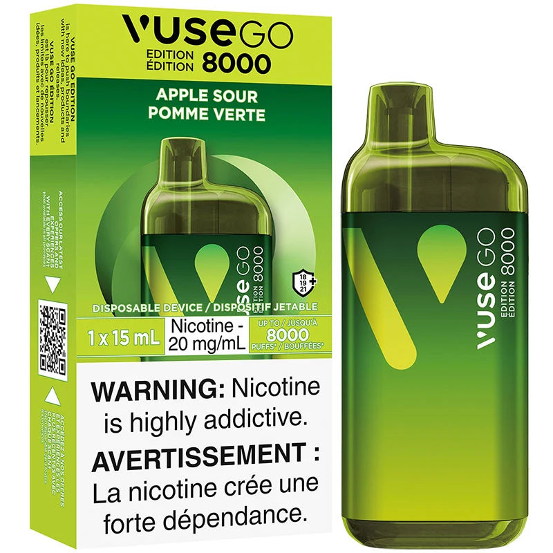 vuse go apple sour Vuse GO 8000 Apple Sour (Provincial Tax) – Vape Royale