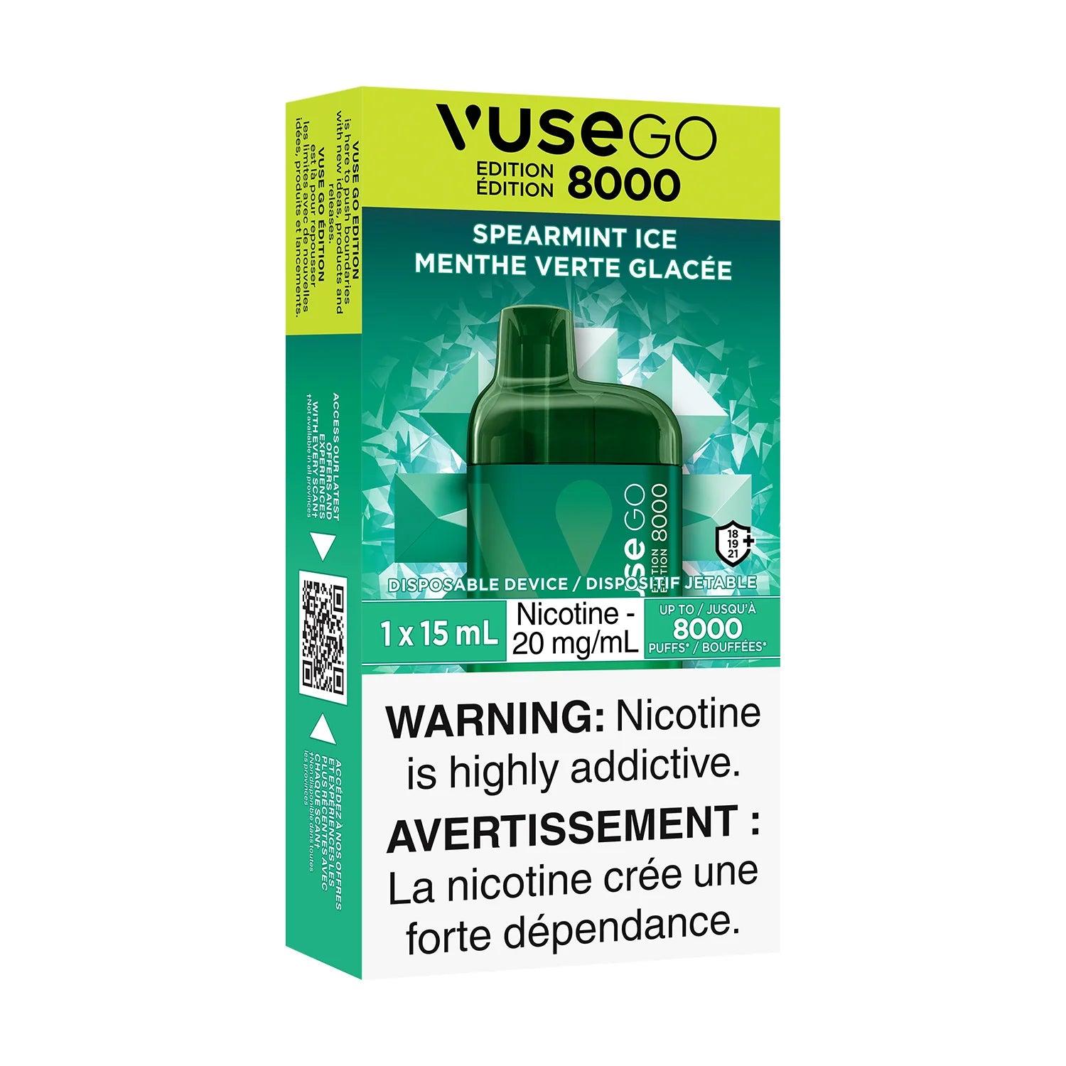 Vuse GO 8000 Spearmint ice (Provincial Tax) Vape Royale Vuse GO 8000 Spearmint ice (Provincial Tax) Vape Royale