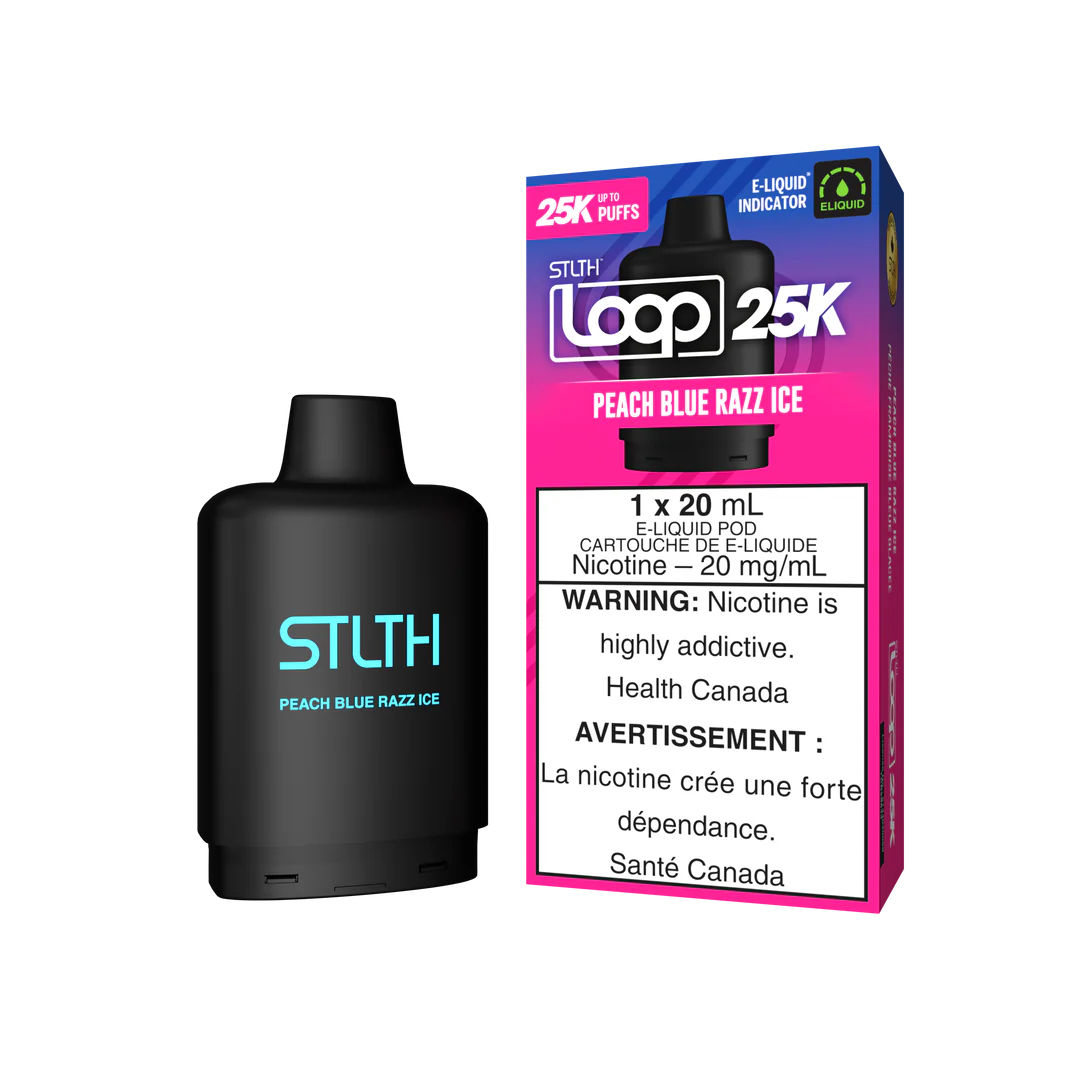 Stlth loop 25k Peach Blue Razz Ice(Provincial Tax)