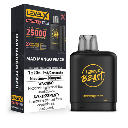 Flavour beast Level X boost G2 25k Mad Mango Peach*