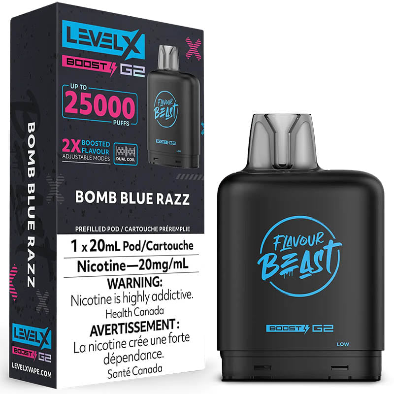 Flavour beast Level X boost G2 25k Bomb Blue Razz *