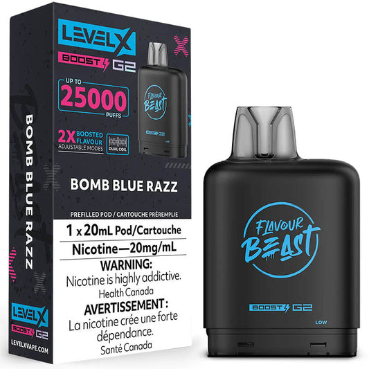 Flavour beast Level X boost G2 25k Bomb Blue Razz *