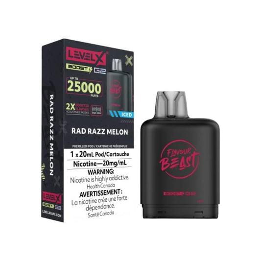 Flavour beast Level X boost G2 25k Rad Razz Melon (provincial)
