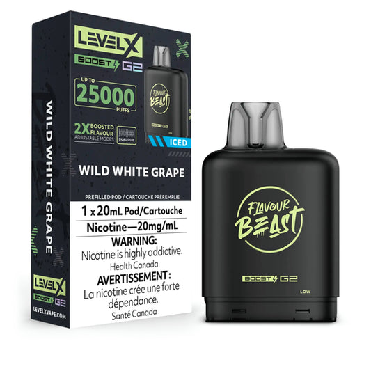 Flavour beast Level X boost G2 25k Wild White Grape *
