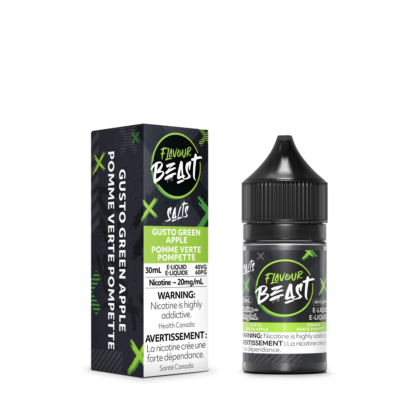 Flavour beast e-liq Gusto Green Apple 20mg/30ml*