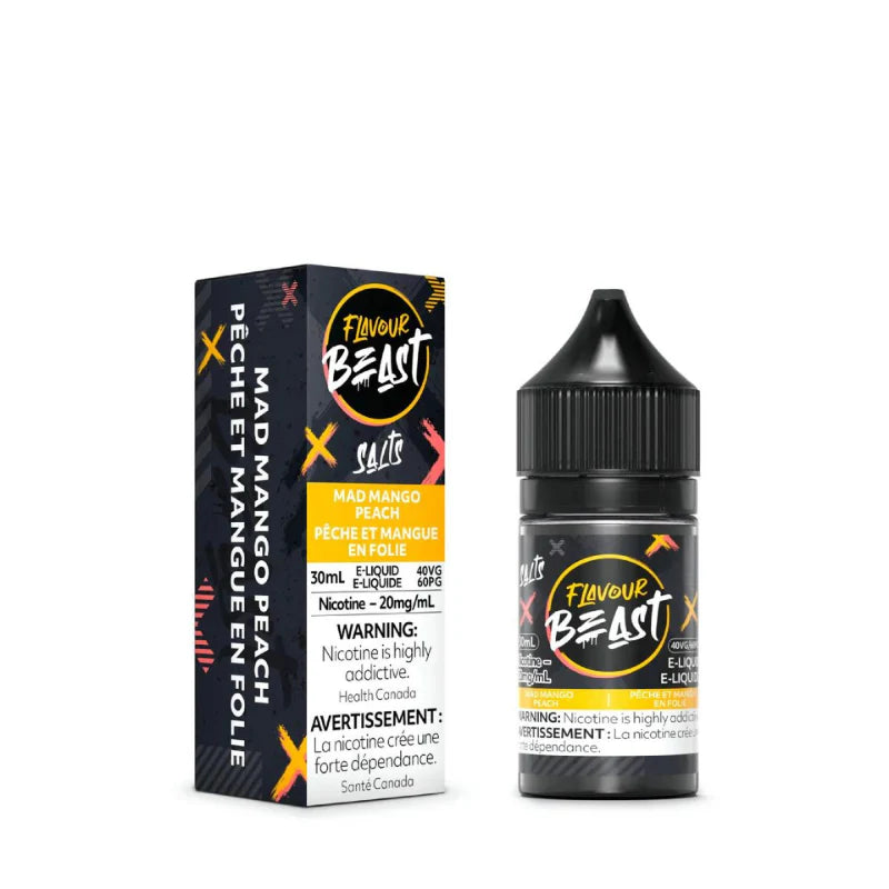 Flavour beast e-liq Mad Mango Peach 20mg/30ml (Provincial Tax)