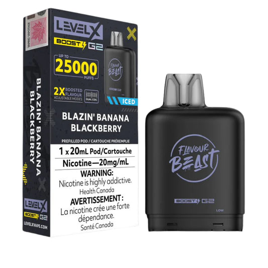Flavour beast Level X boost G2 25k Blazin Banana Blackberry*