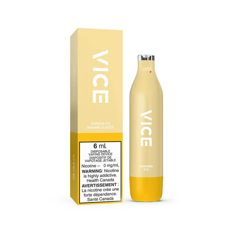 Vice 2500 nicotine free Banana Ice (Provincial tax )
