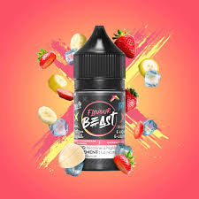 Flavour beast e-liquid str8 up strawberry banana 20mg/30ml (Provincial Tax)