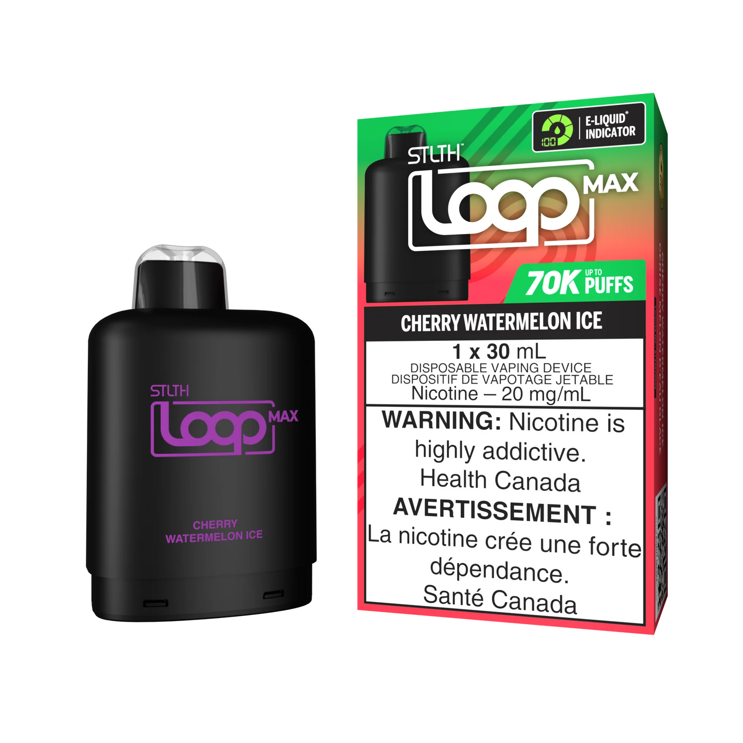 Stlth Loop Pods 70k Cheery Watermelon Ice (Provincial tax)