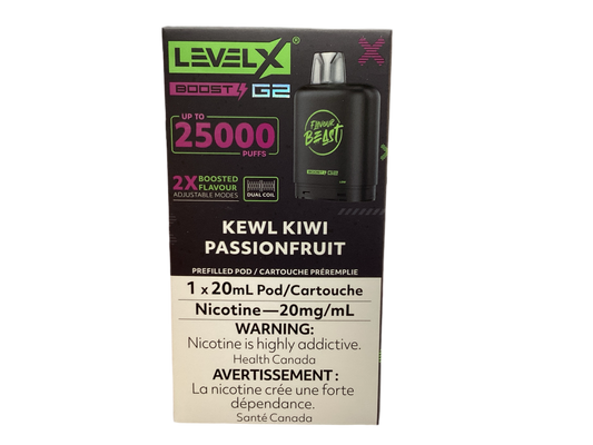 Flavour beast Level X boost G2 25k Kewl kiwi passionfruit *