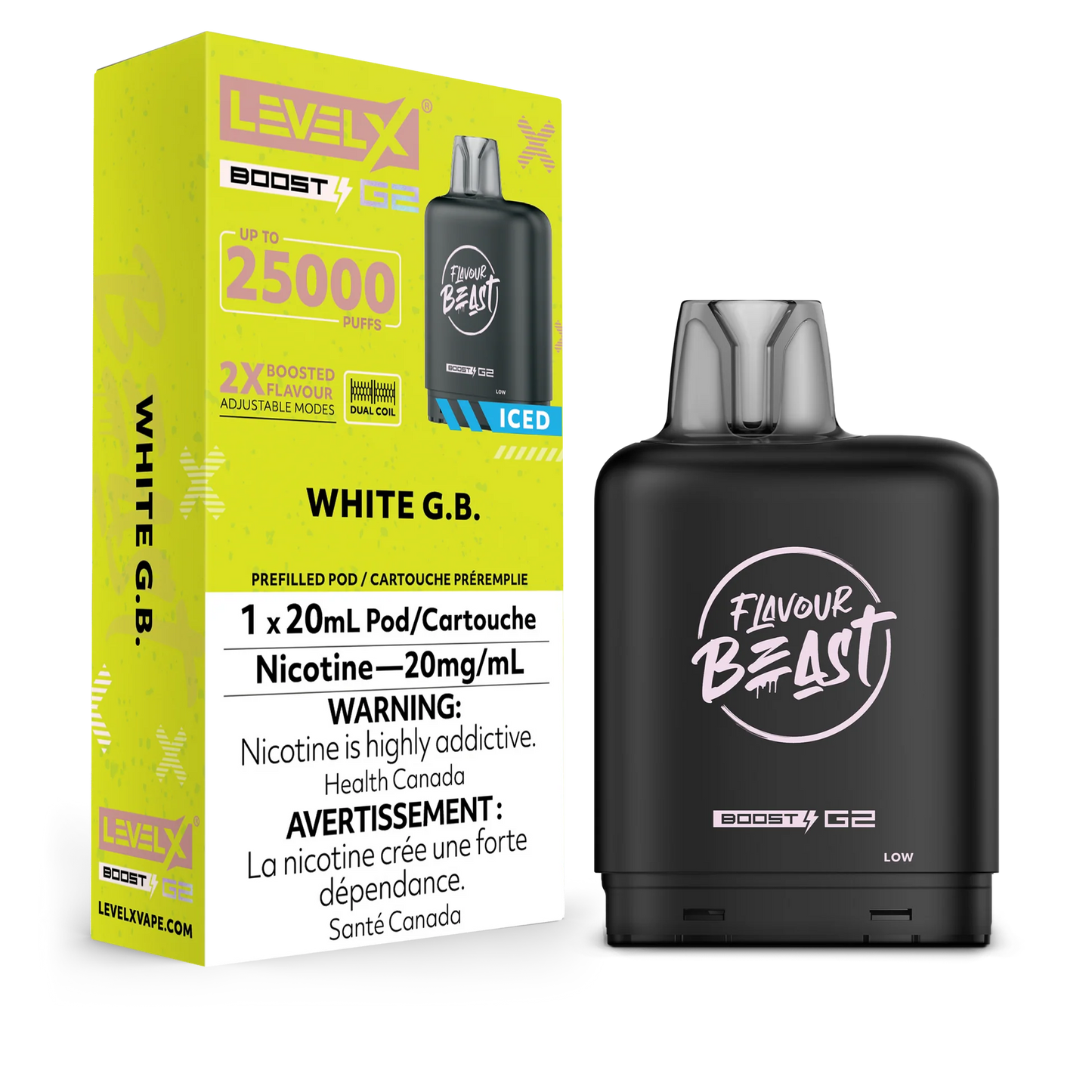 Level X flavour beast pod G2 25k White G.B*