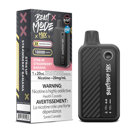 Flavour beast mode max 18k STR8 UP Strawberry Banana*