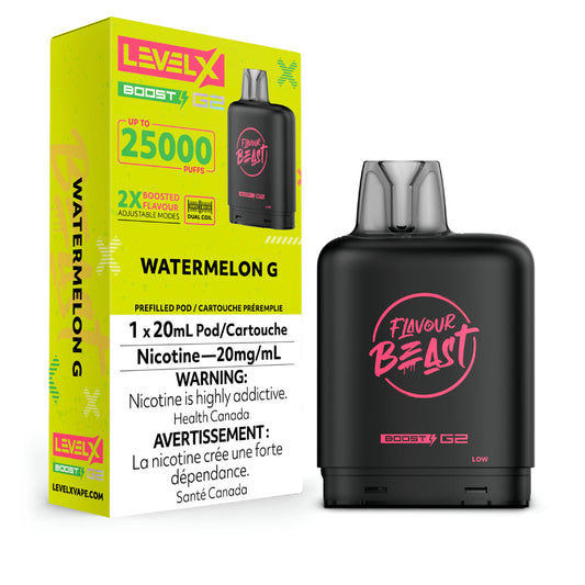 Flavour beast Level X boost G2 25k watermelon G*
