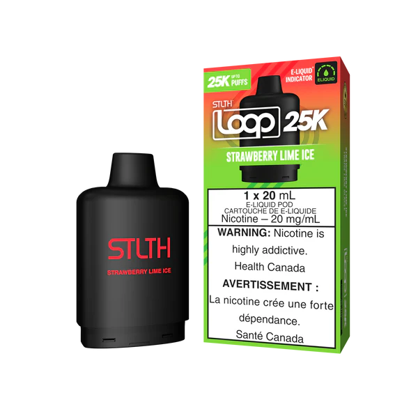 Stlth loop 25k Strawberry Lime Ice (Provincial Tax)