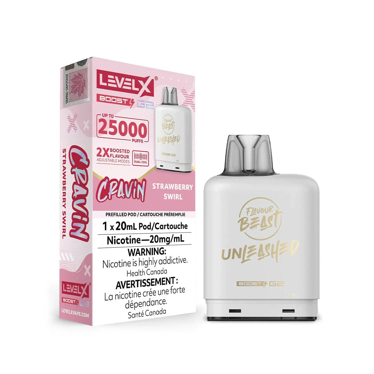Flavour Beast Level X boost G2 25k strawberry swirl *