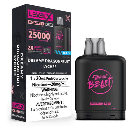 Flavour beast Level X boost G2 25k dreamy dragonfruit lychee*