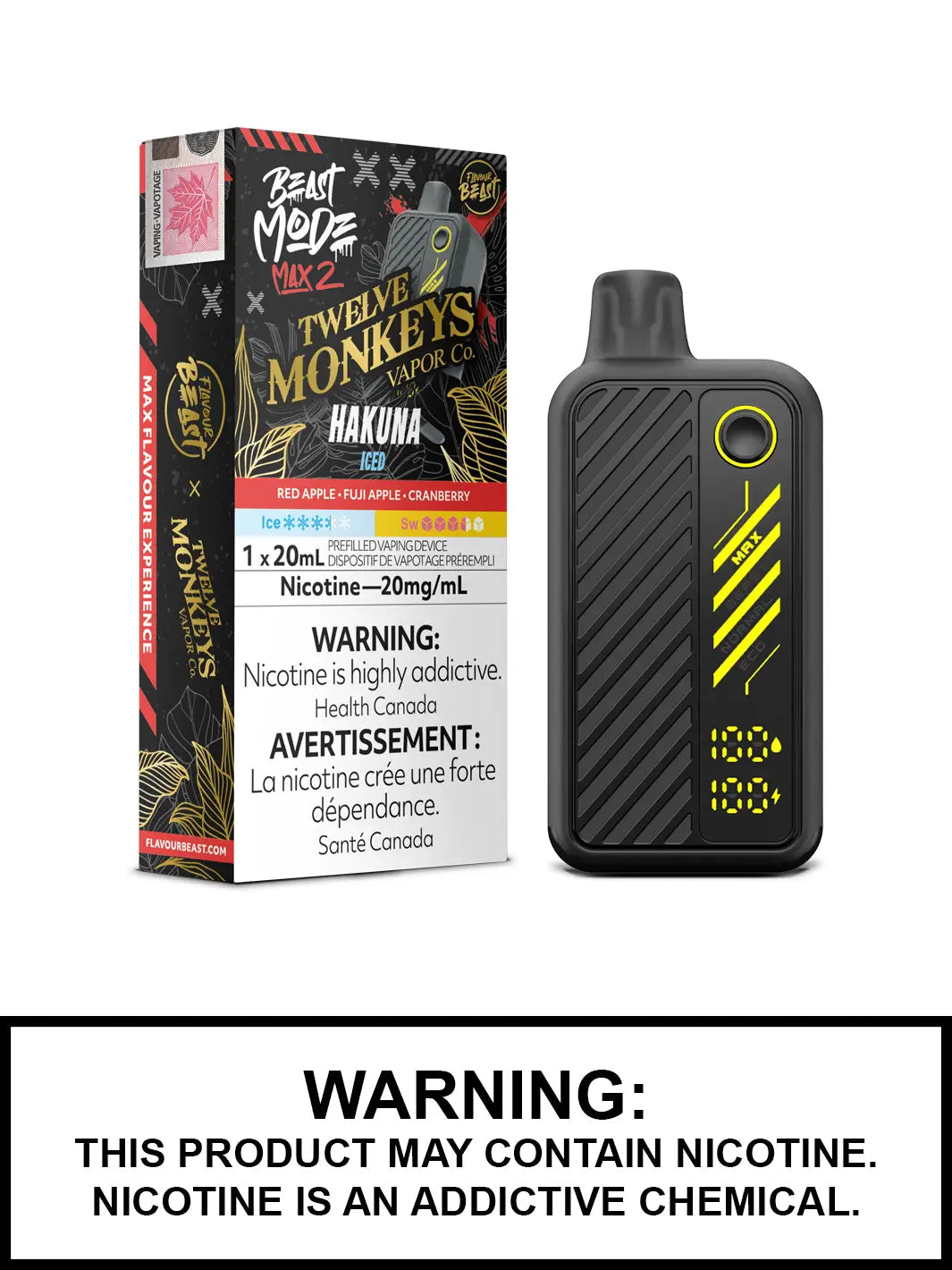 Flavour beast Max2 X Twelve monkeys Vapor 50k Hakuna (provincial)