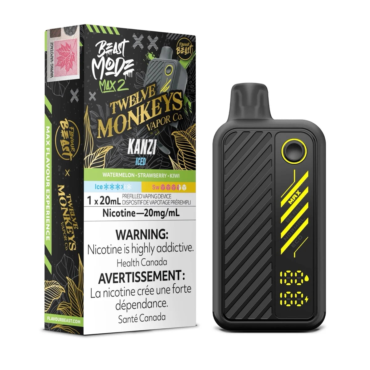 Flavour beast Max2 X Twelve monkeys Vapor 50k Kanzi (provincial)