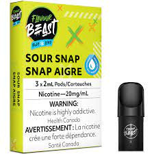 Flavour Beast 3pods Sour Snap Iced (Slammin’ STS) (Provincial Tax )