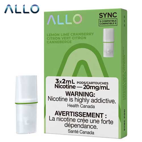 Allo Sync 3pods Lemon Lime Cranberry (3x2ml) ( Provincial Tax)