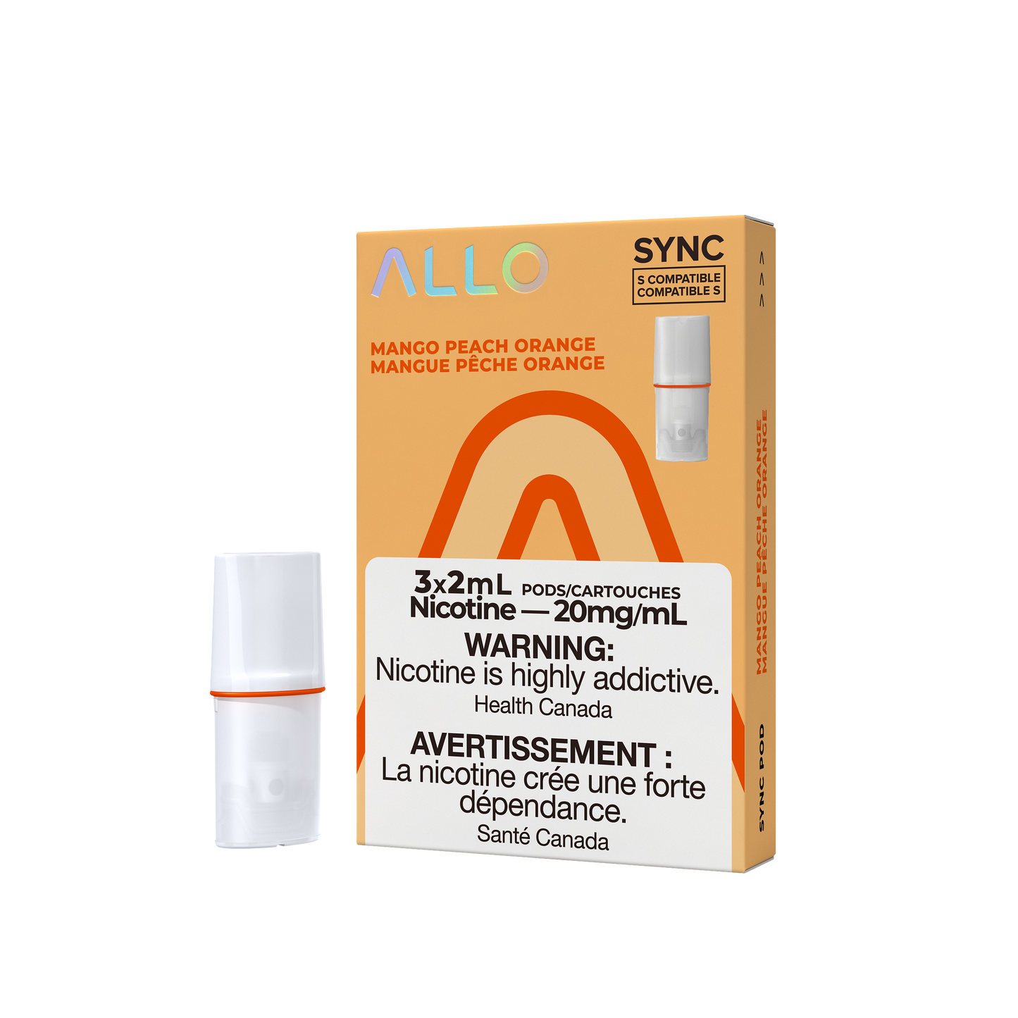 Allo Sync 3pods Mango Peach Orange (3x2ml) ( Provincial Tax)