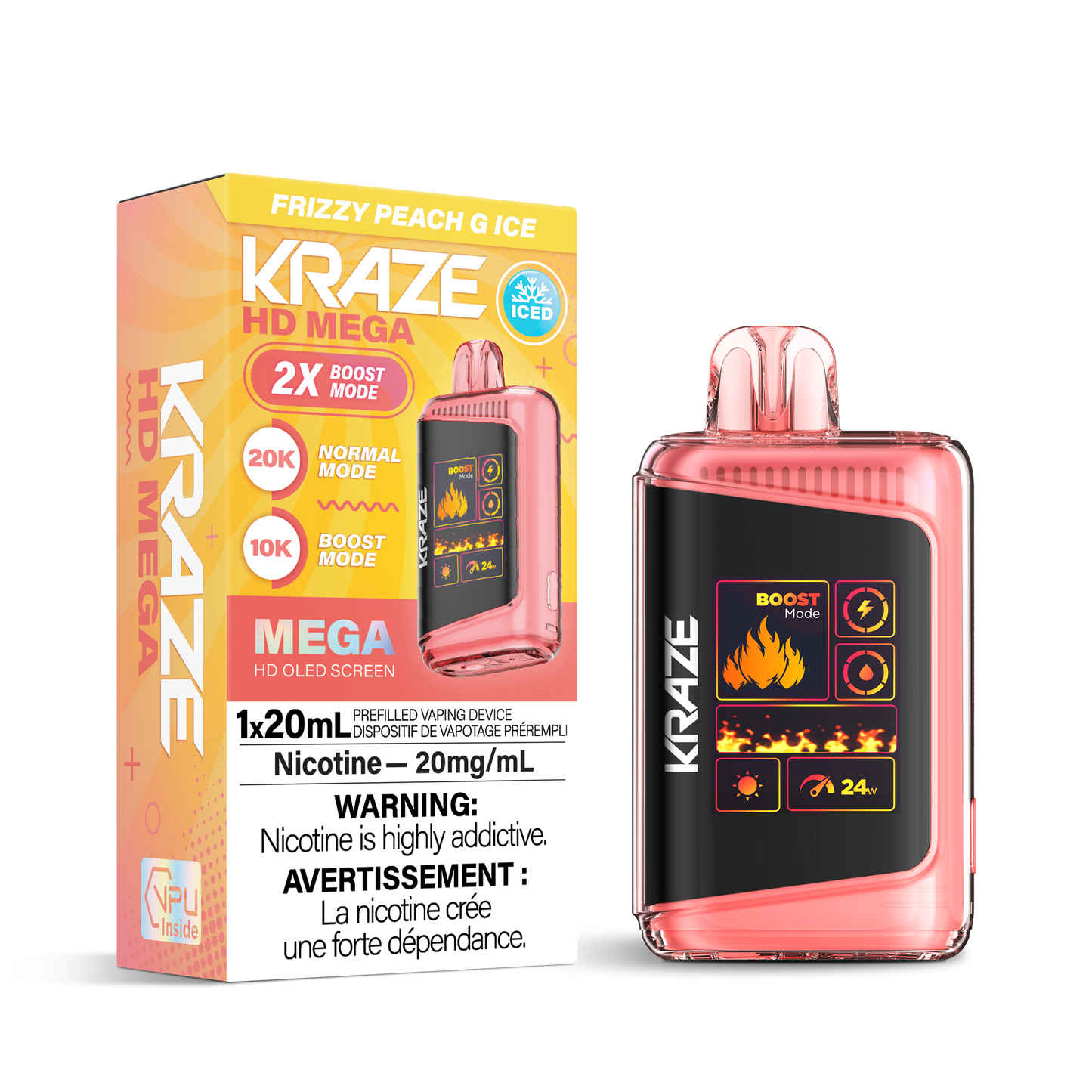 KRAZE 20k Frizzy Peach G Ice (Provincial Tax)