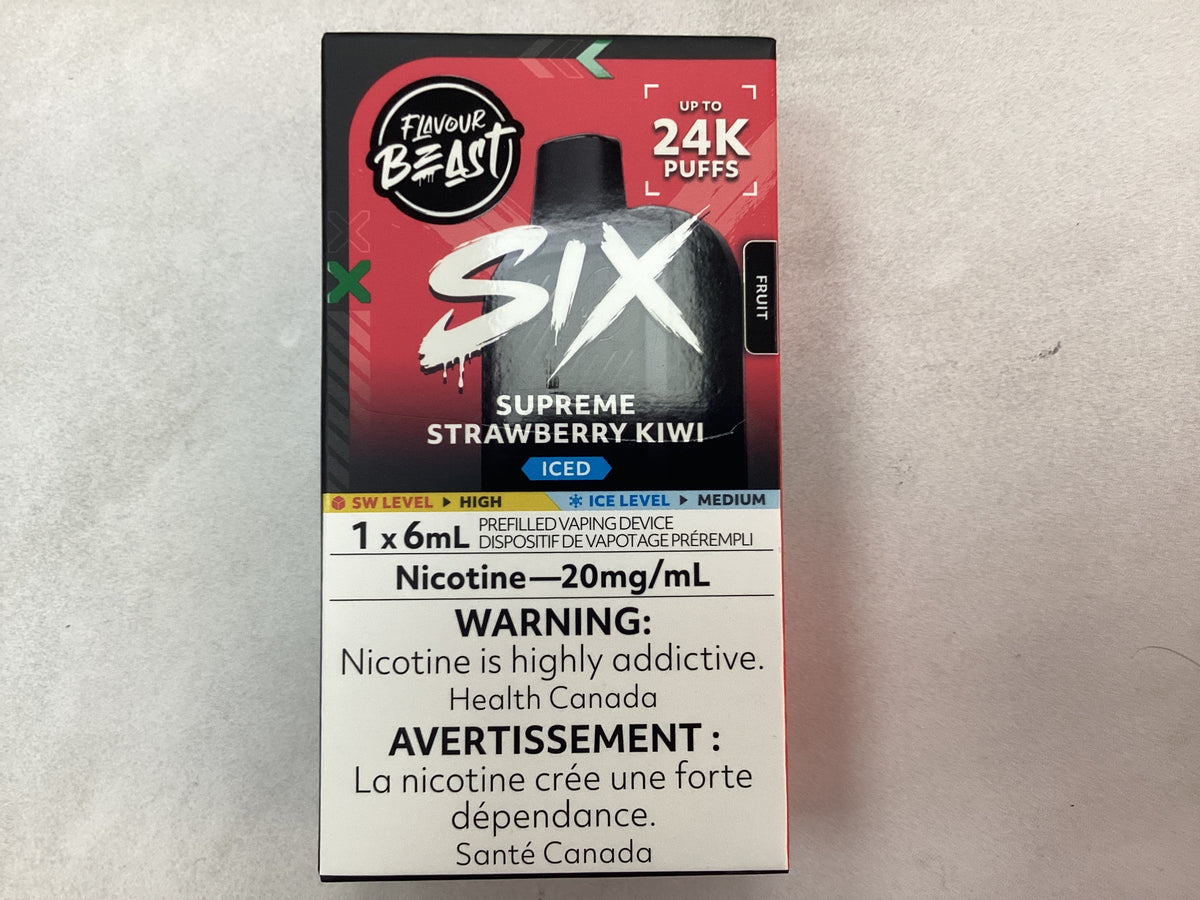 Flavour beast Six 24k Supreme Strawberry kiwi