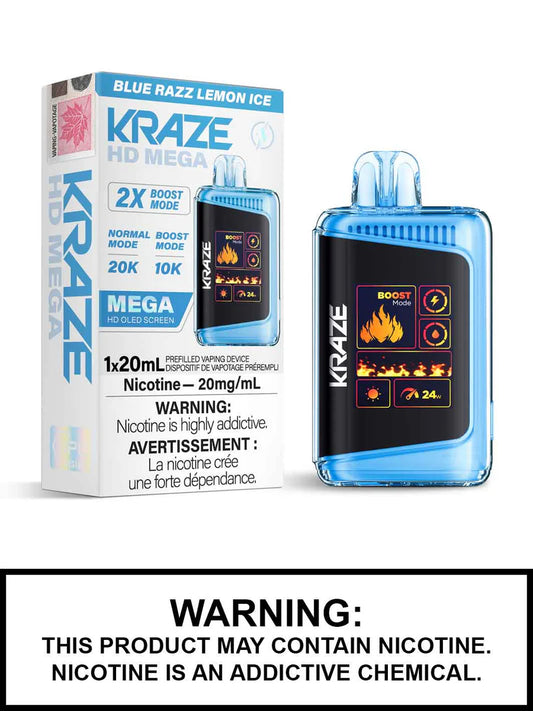 Kraze HD Mega 20K Blue Razz Lemon Ice