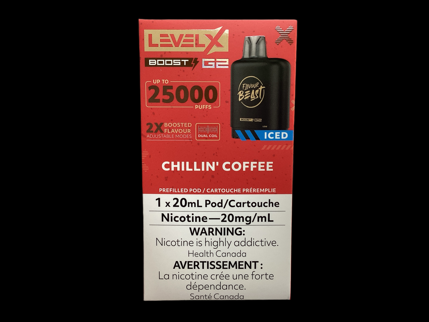 Level X Boost 25k Chillin coffee