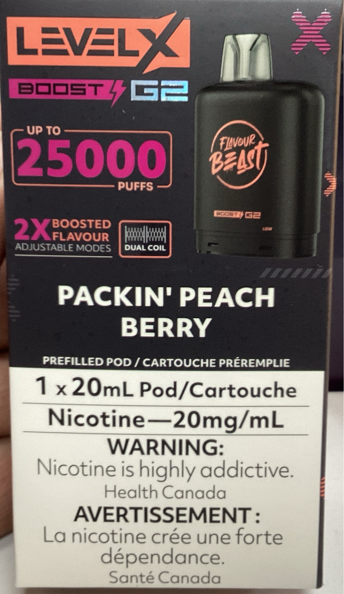 Level X boost g2 25k Packin peach berry