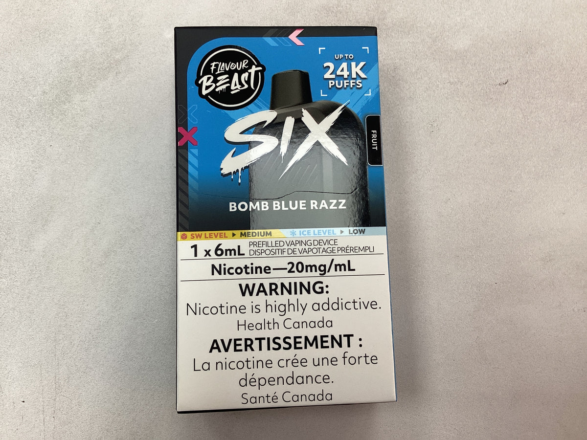 Flavour beast Six 24k Bomb Blue Razz
